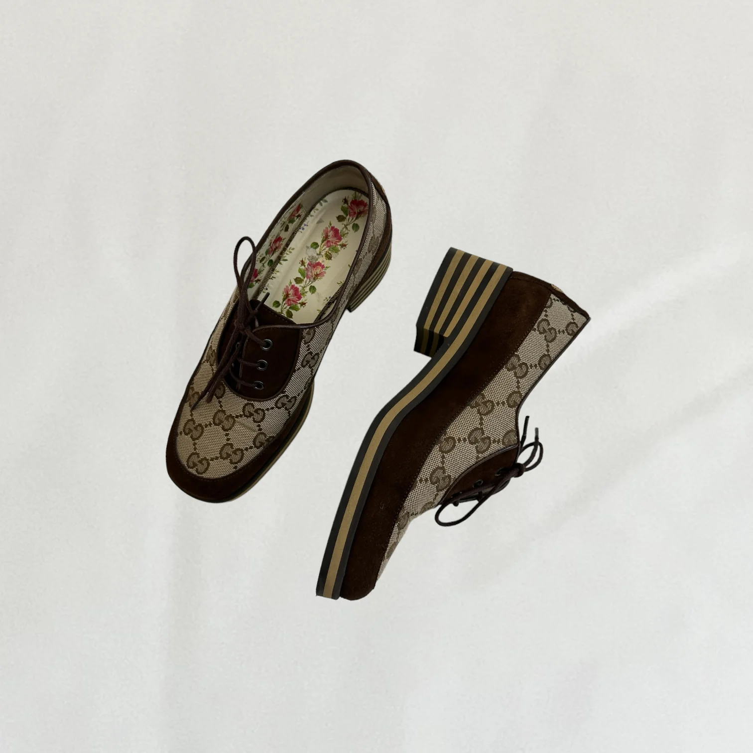 Gucci monogram brogues - Image 4
