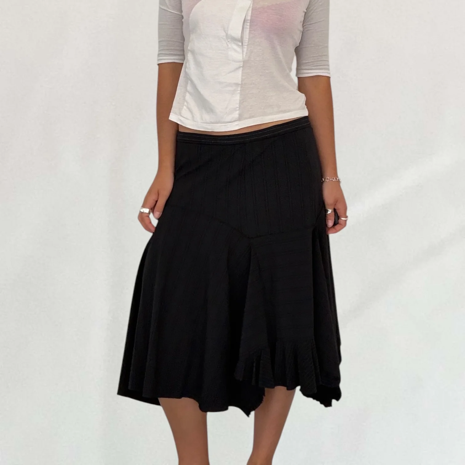 Marithé + François Girbaud asymmetric skirt