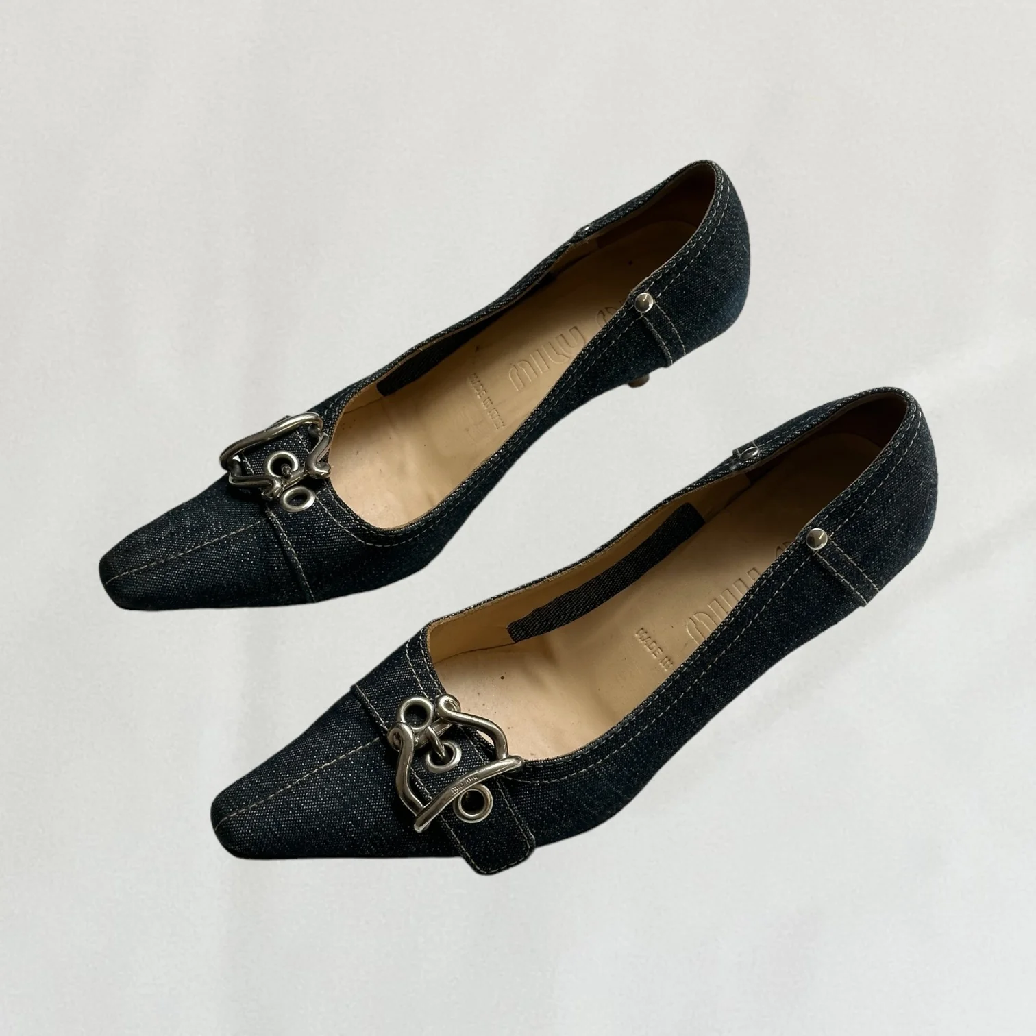 Miu Miu kitten heels with buckle detail - Image 3