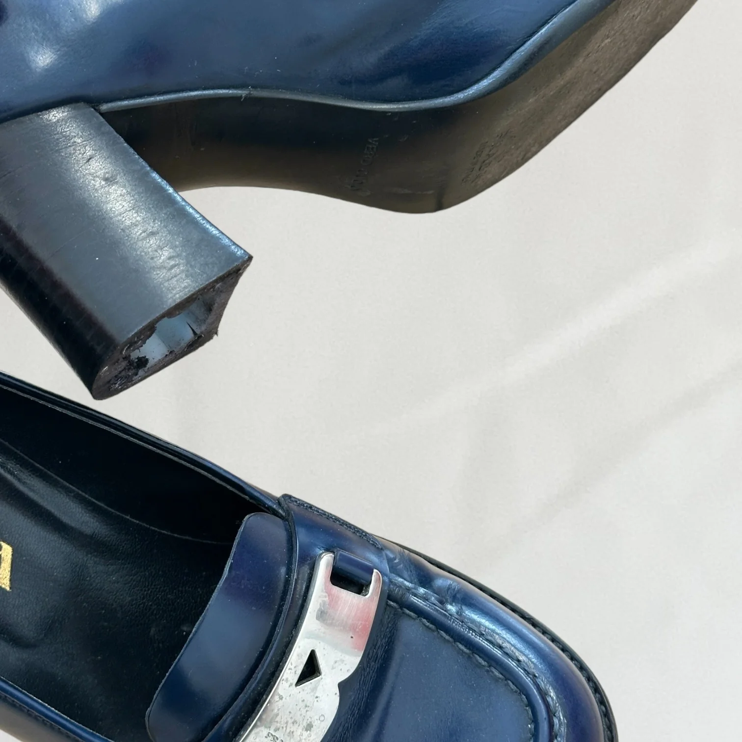 Prada loafer style heels - Image 4