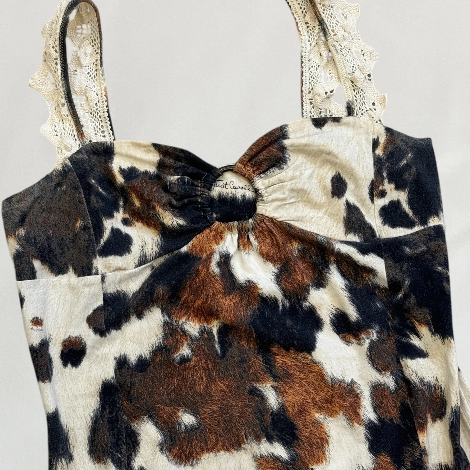 Roberto Cavalli cowhide print dress - Image 5